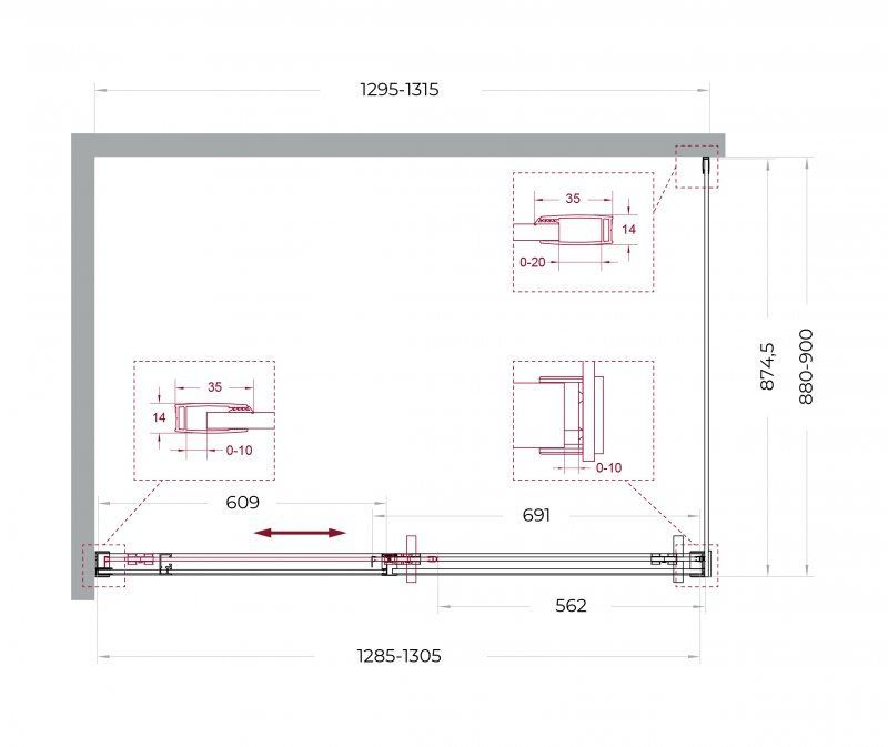 Душевой уголок BelBagno SOFT_CLOSE-1-AH-1-130/90-C-GM 130x90 прозрачный, оружейная сталь Душевой уголок BelBagno SOFT_CLOSE-1-AH-1-130/90-C-GM 130x90 прозрачный, оружейная сталь