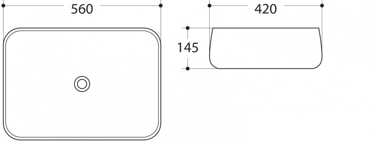 Раковина Art&Max AM-78102 56 см белый