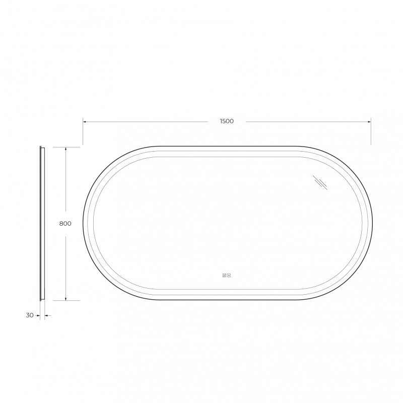 Зеркало Cezares Giubileo 150x80 см с подсветкой, подогревом CZR-SPC-GIUBILEO-1500-800-TCH-WARM