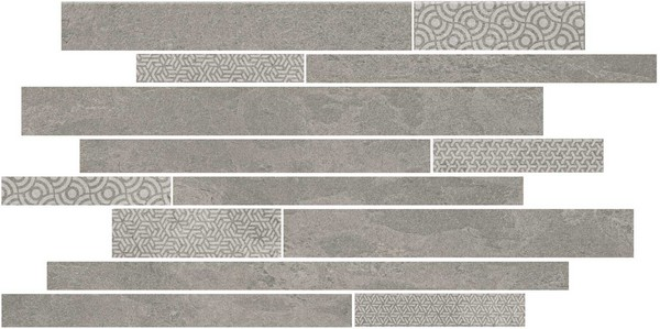 Декор Kerama Marazzi Ламелла серый мозаичный 25х50.2 см, SBM010\SG4584