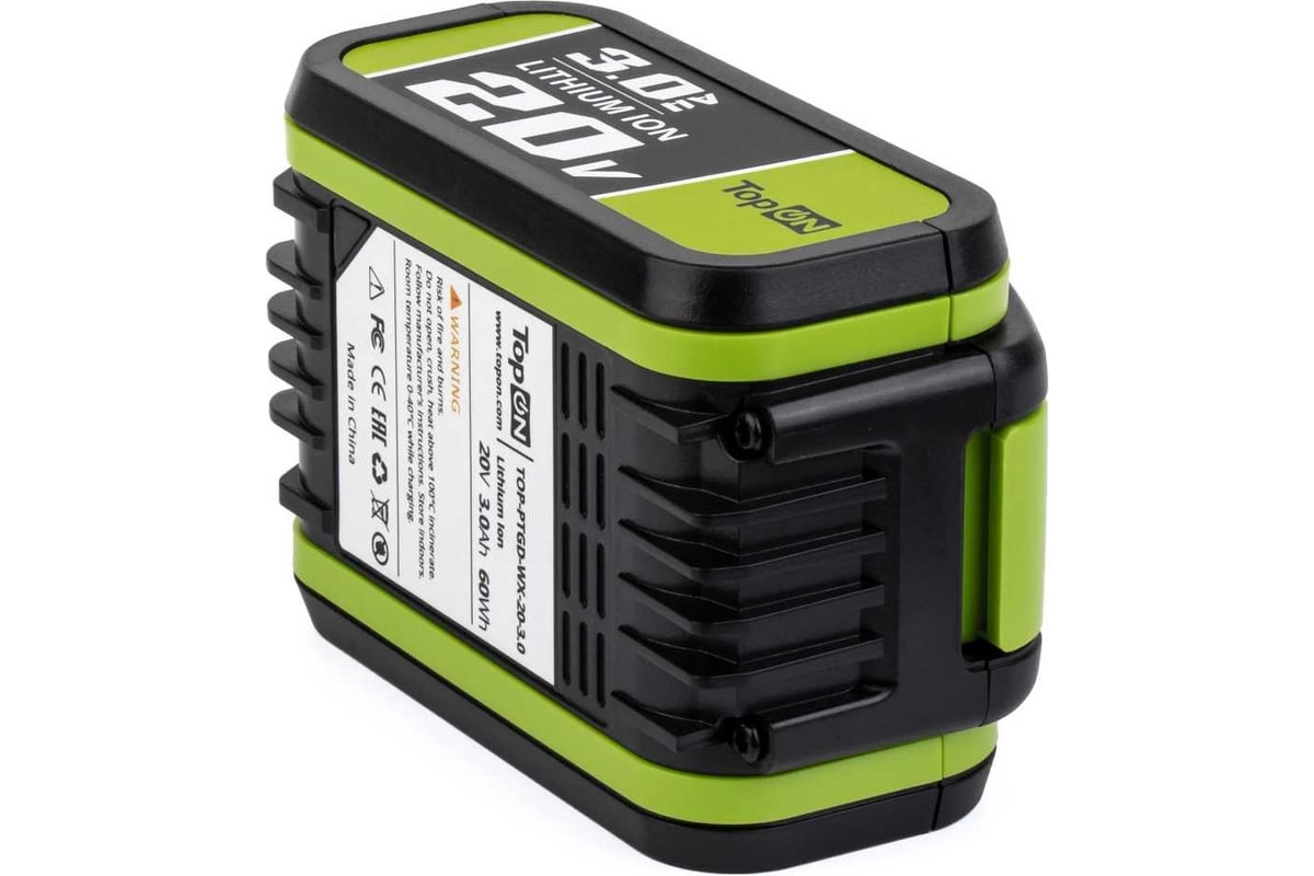 Аккумулятор Topon 20V 3.0Ah (Li-Ion) PN: WA3553 TOP-PTGD-WX-20-3.0