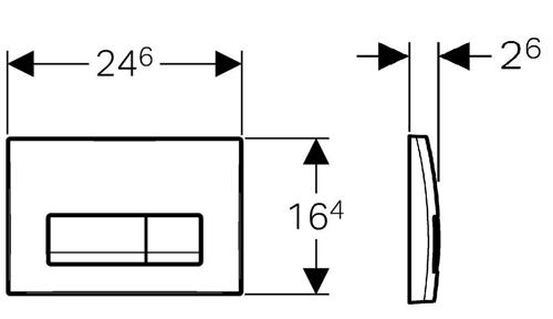 Кнопка смыва Geberit Delta51 115.105.46.1 хром матовый (снято с производства)