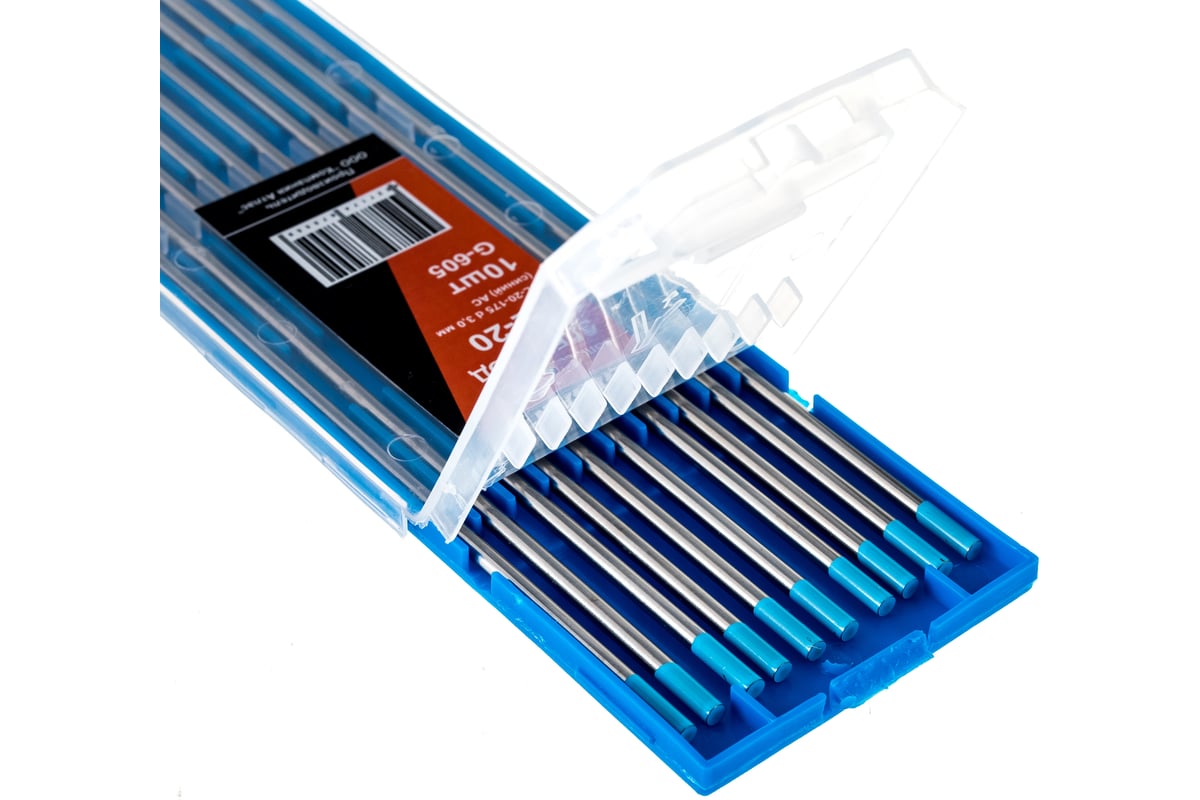 Электроды вольфрамовые WL-20-175 (10 шт; 3 мм; синий; AC/DC) Gigant G-605