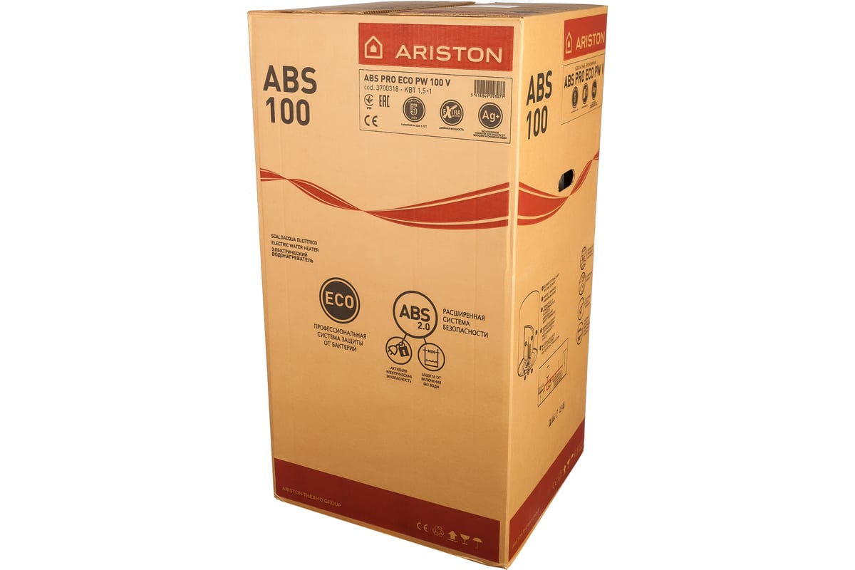 Электрический накопительный водонагреватель Ariston ABS PRO ECO PW 100 V