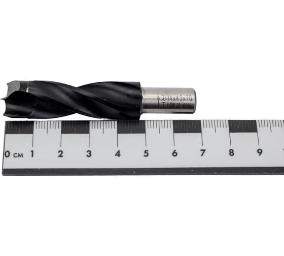 Сверло HW (14x43x70 мм; Z 2+2; S 10x20 мм; RH) для присадочного станка CMT 309.140.11