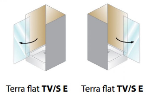 Душевая дверь Kolpa-San Terra flat TV/S E 90