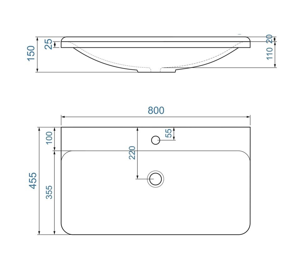 Мебель для ванной AQUAme S4 80 см бежевый