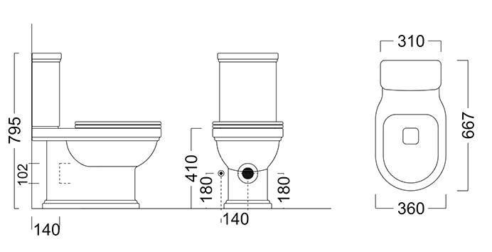 Бачок для унитаза Kerama Marazzi Pompei Po.cis.01