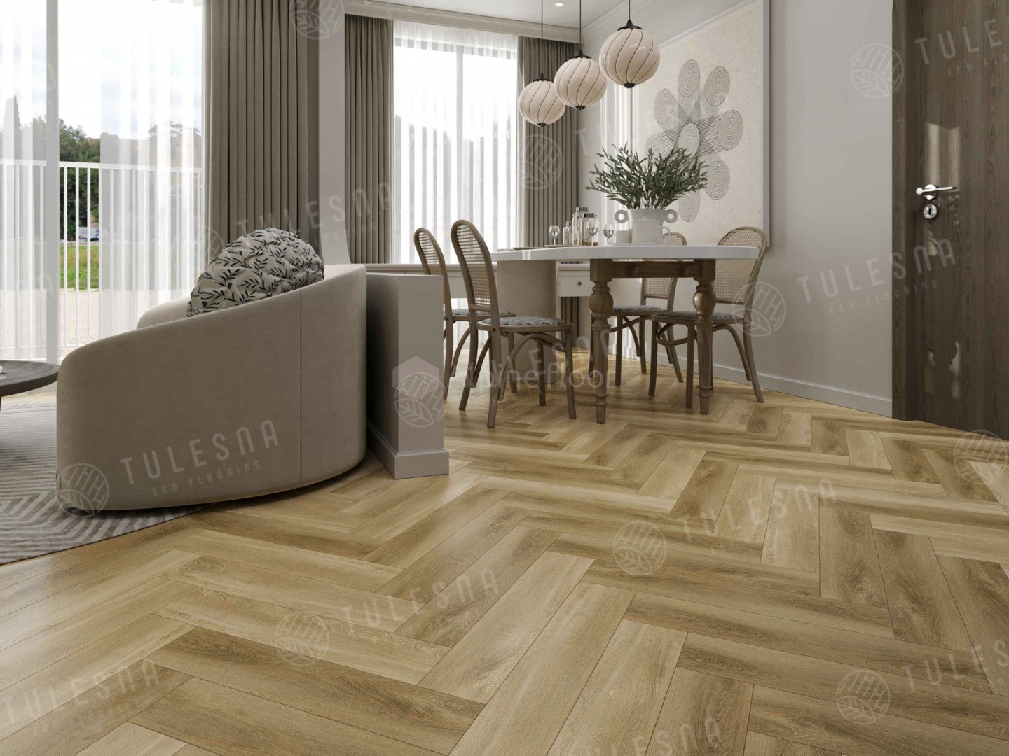 SPC ламинат Tulesna Art Parquet Grazioso 600x125x4 мм, 1005-6B-R