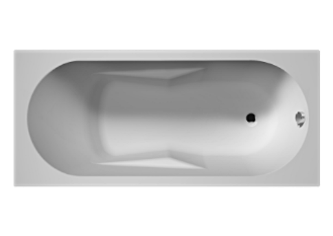 Акриловая ванна Riho Lazy 180x80 см, перелив по центру B081001005