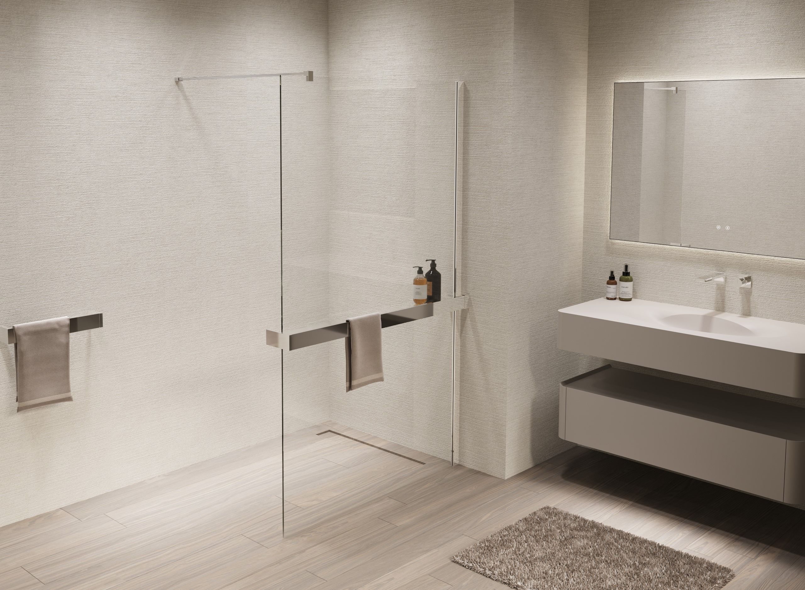 Душевая перегородка Vincea Walk-In VSW-1HR100CL 100x200 хром, прозрачное