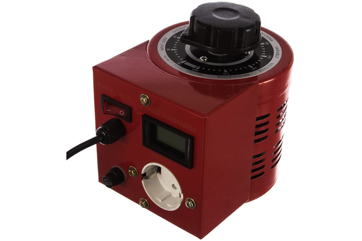 Лабораторный автотрансформатор Suntek ЛАТР 500ВА RED диапазон 0-300 Вольт, 2А L-500-red