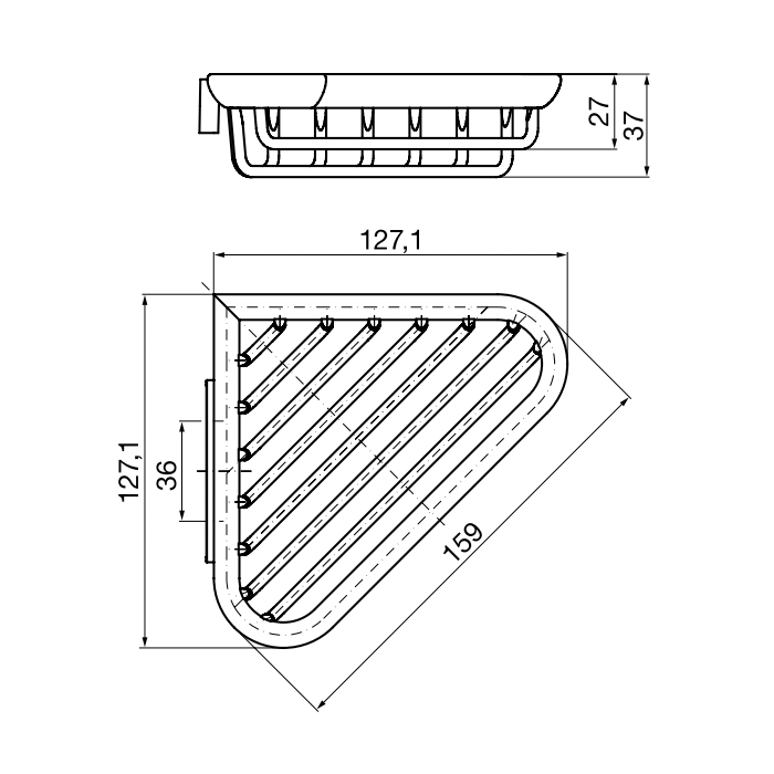 Полка Emco System2 3545 001 00, 16 см хром