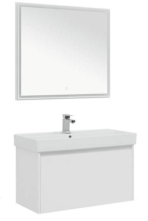 Тумба с раковиной Aquanet Nova Lite 90 см, 1 ящик