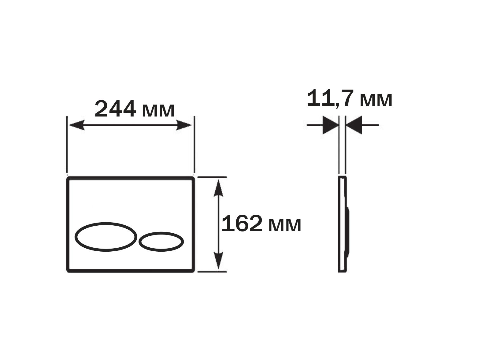 Подвесной унитаз SET Aquatek Классик-071 4в1, кнопка белый