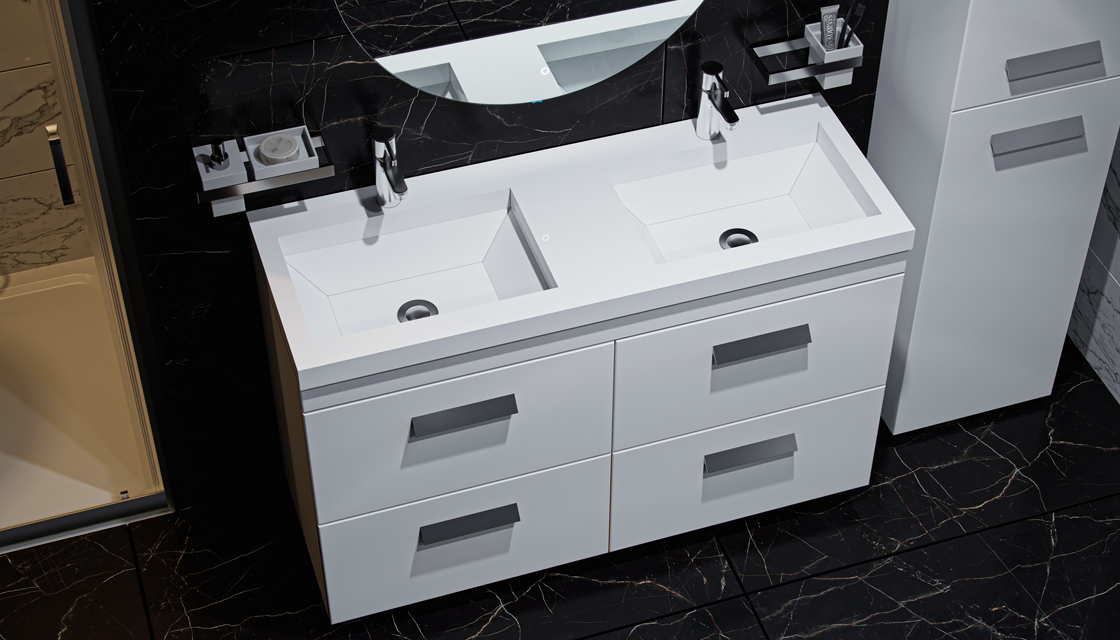 Мебель для ванной Velvex Orlando 120 см, белый матовый