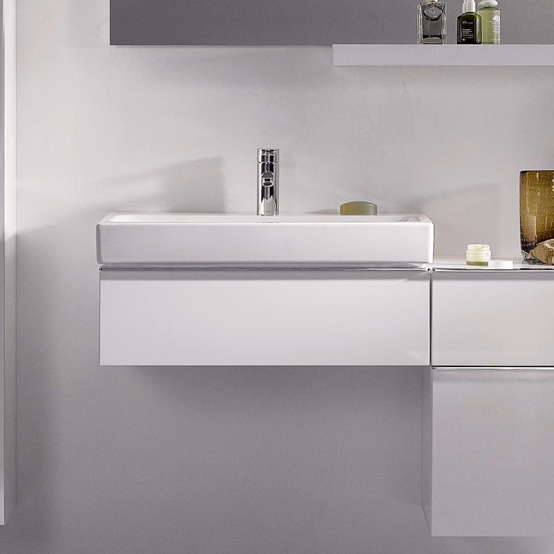 Мебель для ванной Geberit iCon 90 см 1 ящик, белый глянец