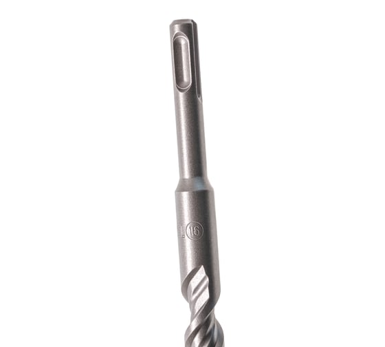 Бур по бетону, двойная спираль, Cobalt W-tip (16x260 мм; SDS PLUS) Denzel 705038