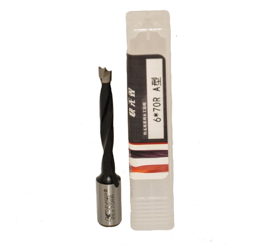 Сверло для глухих отверстий KWS HW 6х43х70 мм, Z=2, R K6 4040-01003-A0670R