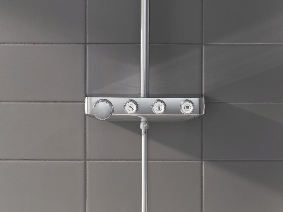 Душевая стойка Grohe Euphoria SmartControl System 310 Cube Duo 26508000 с термостатом