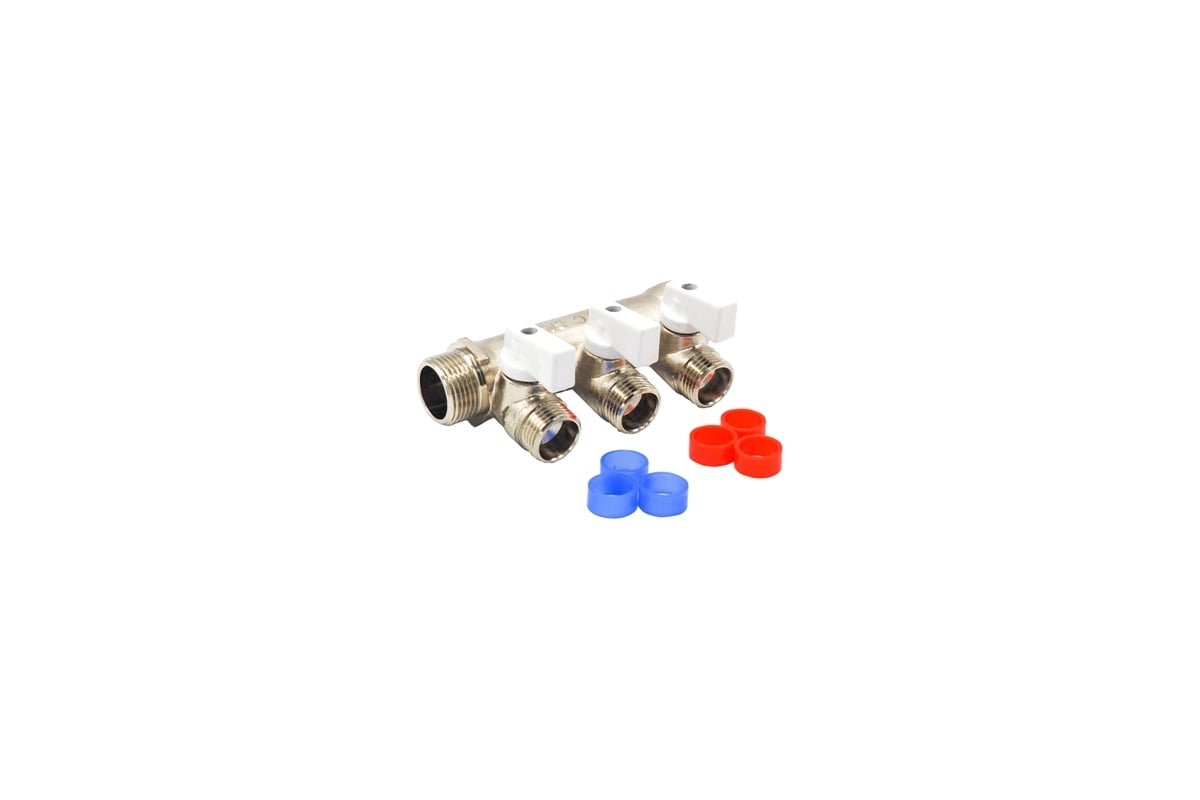 Коллектор Rvc 3/4 гш-1/2 ш, с кранами 2 выхода (под ЕК 16x1/2 ) 01409