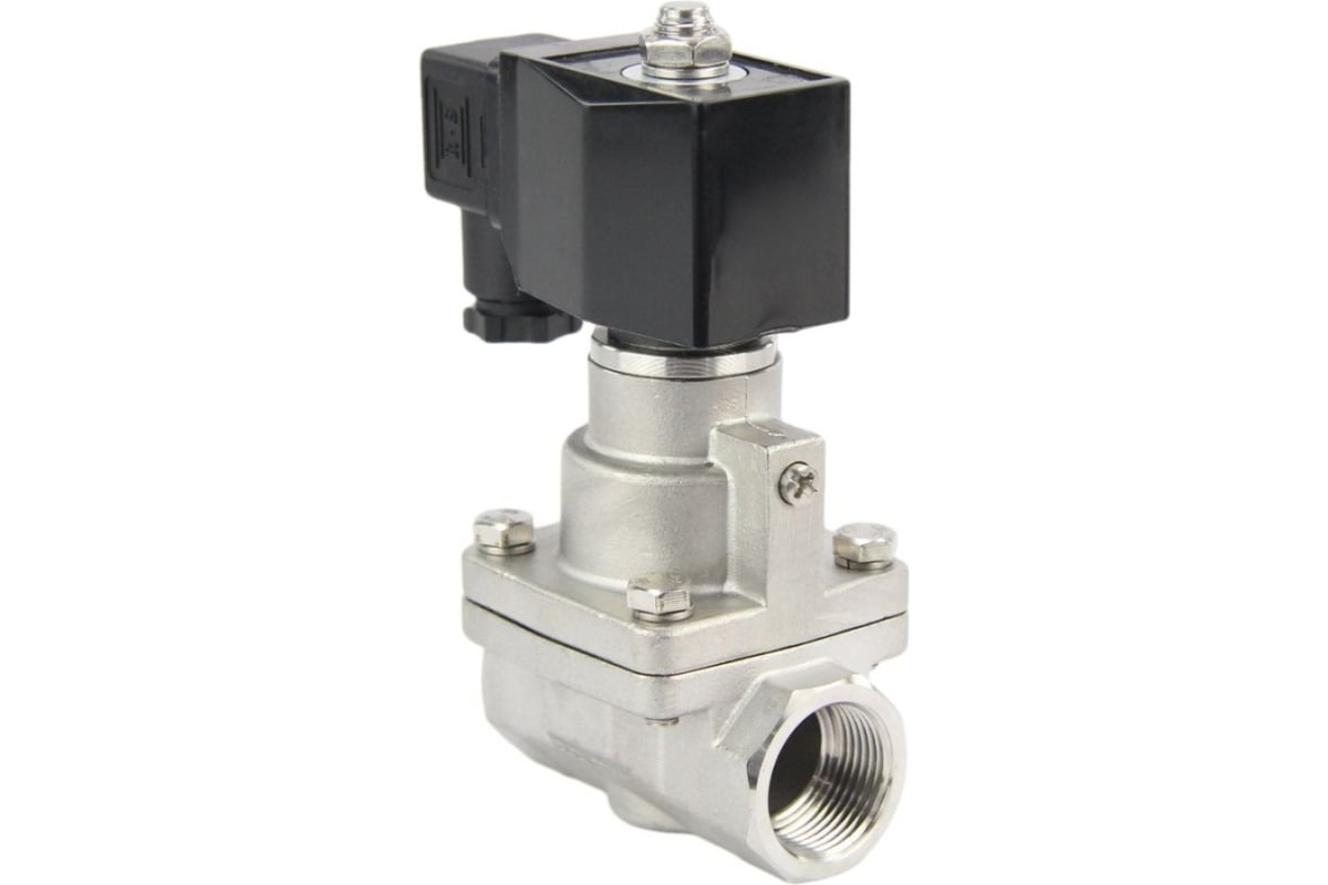 Электромагнитный клапан DN.ru V2W-1001P-NC Ду32 Ру0.4-16 НЗ PTFE 220В AC D130-02351