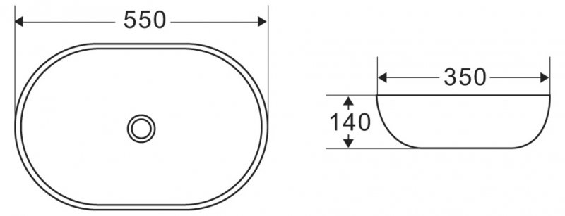 Раковина BelBagno BB1048 55 см