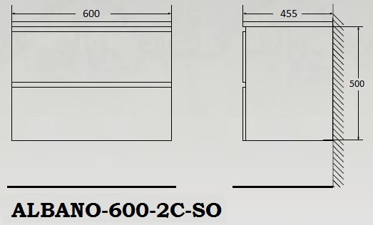 Тумба с раковиной BelBagno Albano 60 см