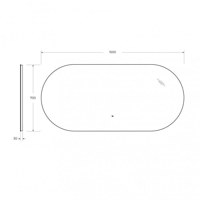 Зеркало Cezares Vague 150x70 см с подсветкой, датчиком движения CZR-SPC-VAGUE-1500-700-MOV
