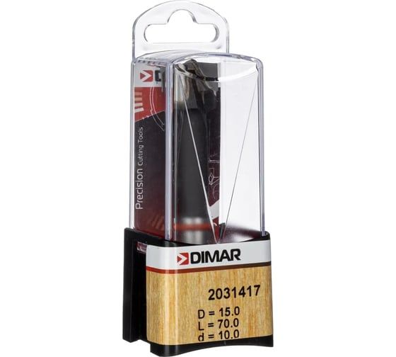 Сверло присадочное чашечное левое 15x68 мм, L70. хвостовик 10x26 мм Dimar 2031417