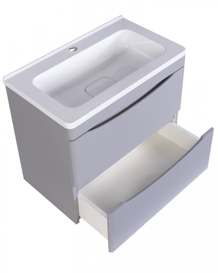 Тумба с раковиной Style Line Бергамо мини Люкс Plus 60 см подвесная