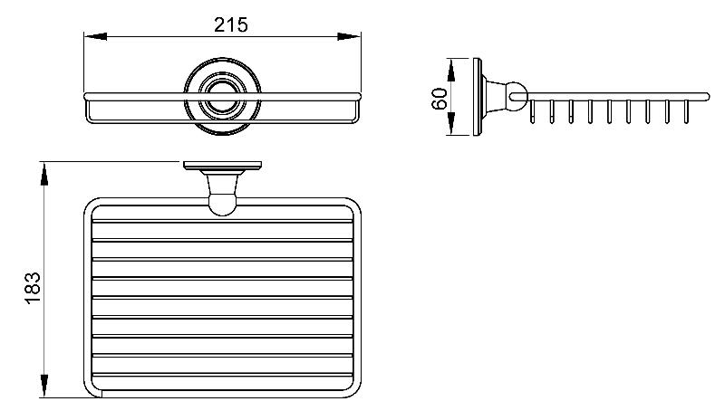 Полка Timo Nelson 150022/00 chrome