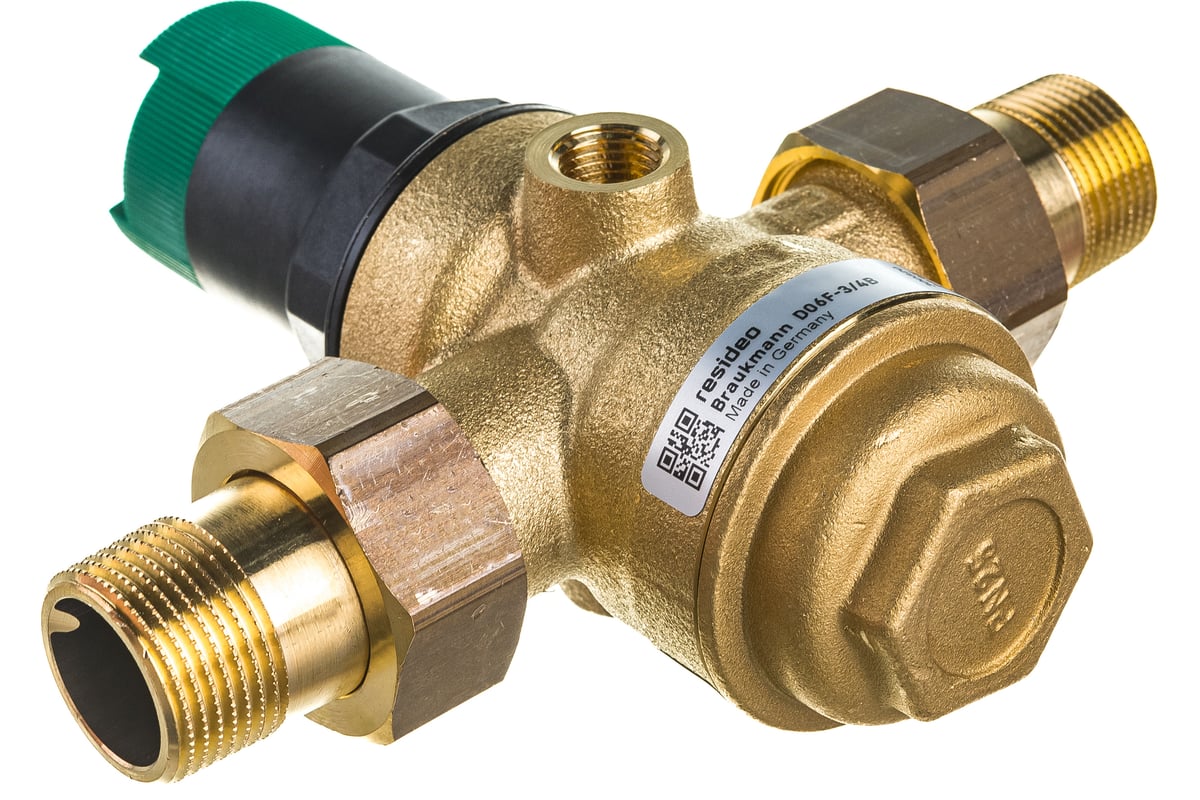 Клапан понижения давления на горячую воду Honeywell диапазон регулировки 1.5-6 атм D06F-3/4''B