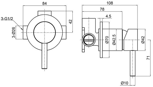 Смеситель для душа AQUAme Siena AQM8804