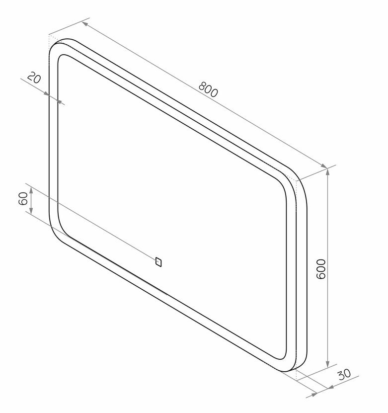 Зеркало Континент Demure Led 80x60 см с подсветкой ЗЛП221