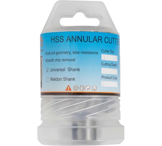 Сверло корончатое по металлу Р6М5/М2 36x55 мм WOLFSTAR cw00096