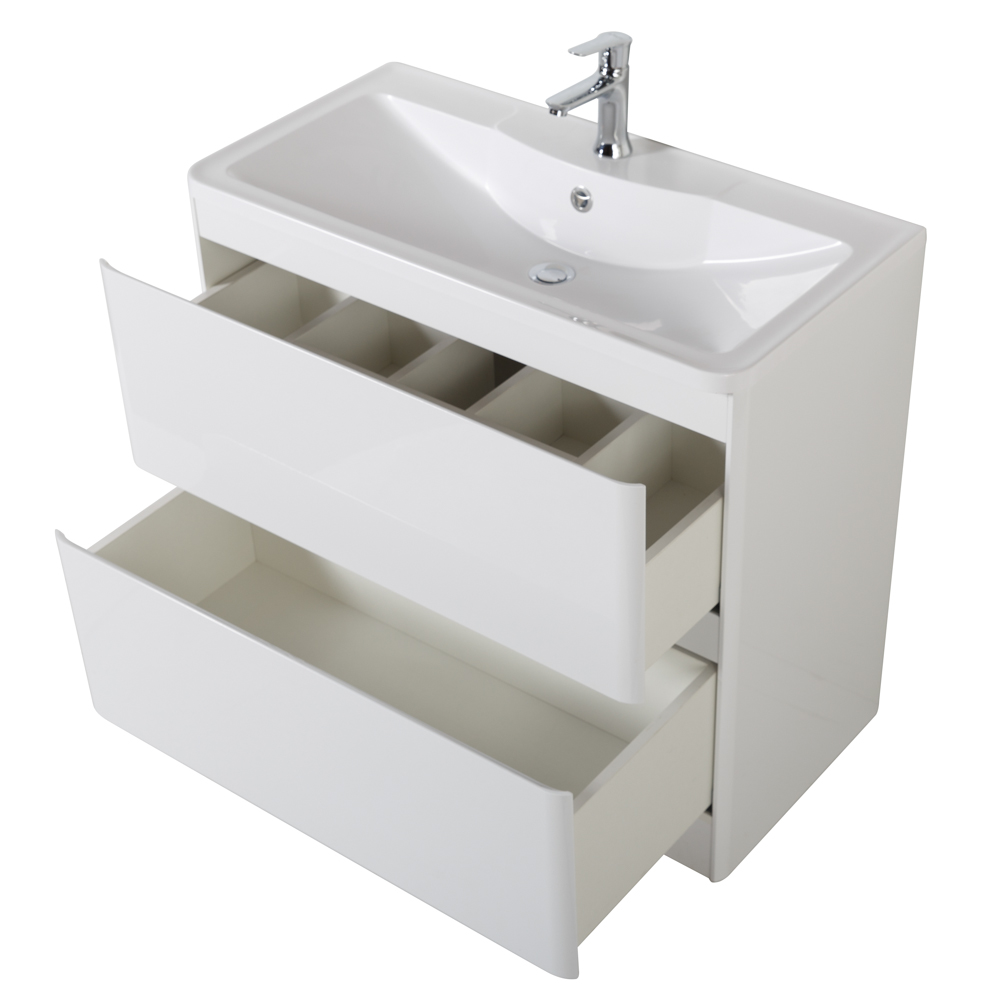 Тумба с раковиной BelBagno Albano 60 см напольная, Bianco Lucido