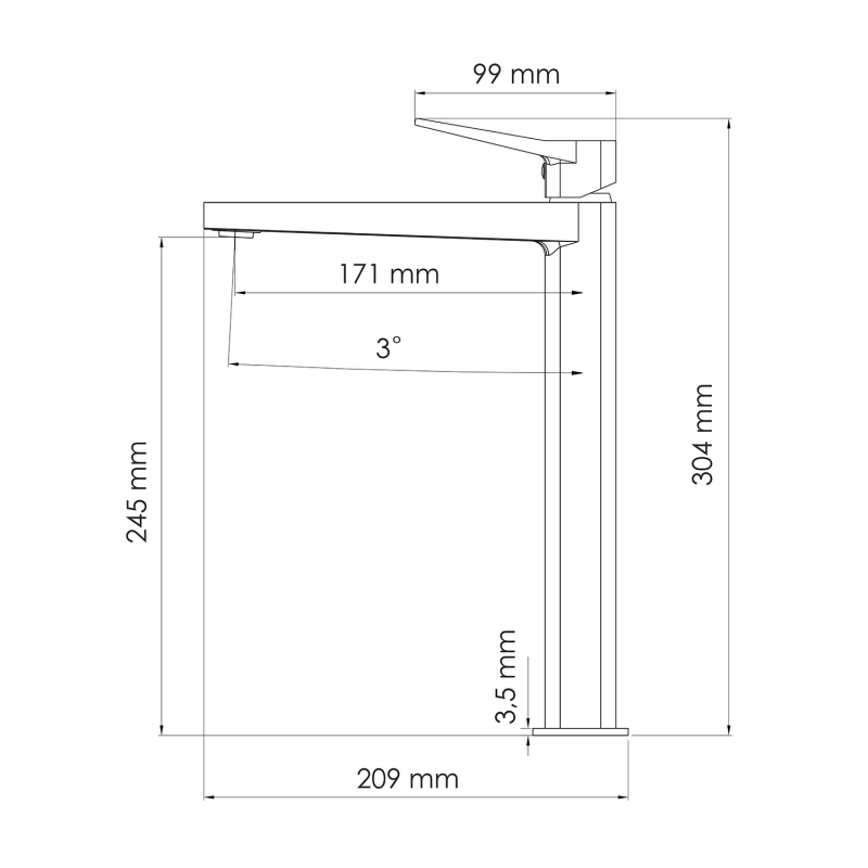 Смеситель для раковины WasserKRAFT Aula 1103H хром