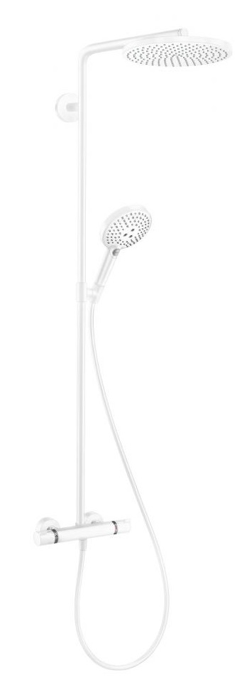 Душевая стойка Hansgrohe Raindance Select S Showerpipe 240 1jet P 27633700 с термостатом, белый матовый