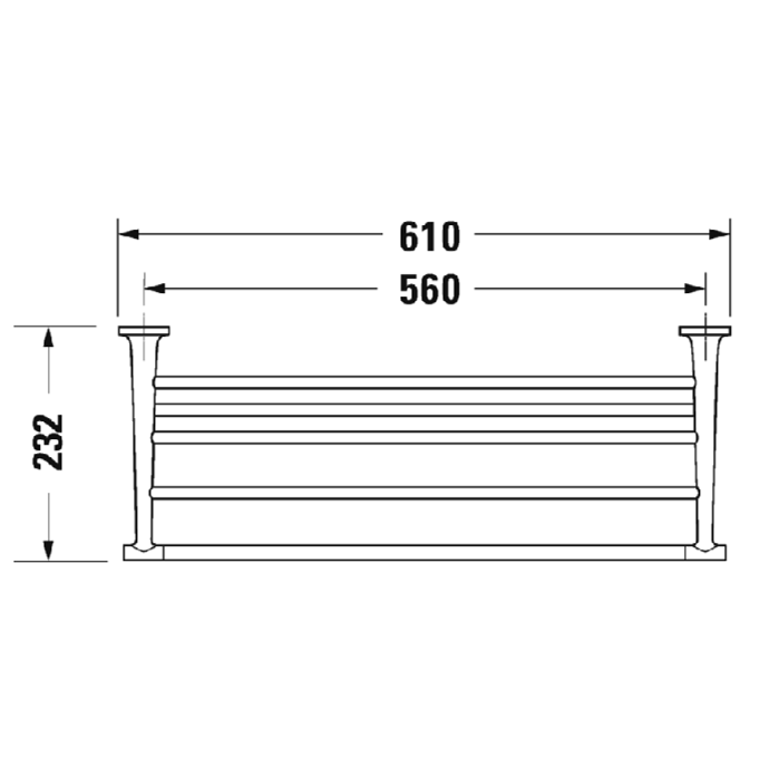 Полка Duravit Starck T 0099444600 60 см черный матовый