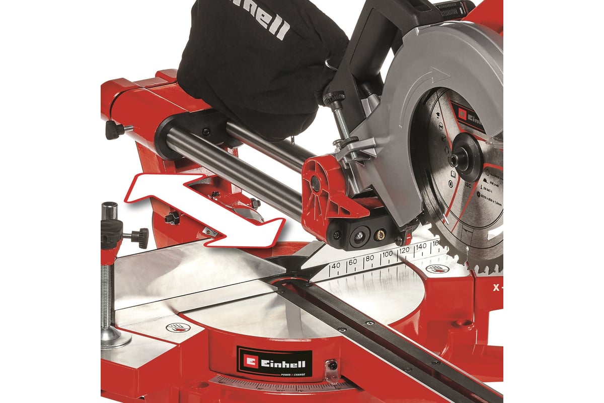 Торцовочная аккумуляторная пила с протяжкой Einhell PXC TE-SM 36/210 Li-Solo 4300880
