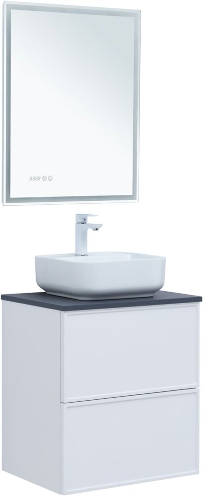 Мебель для ванной Aquanet Арт 60 см со столешницей, белый матовый