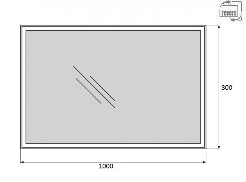 Зеркало BelBagno SPC-GRT-1000-800-LED-BTN 100x80 см кнопочный выключатель