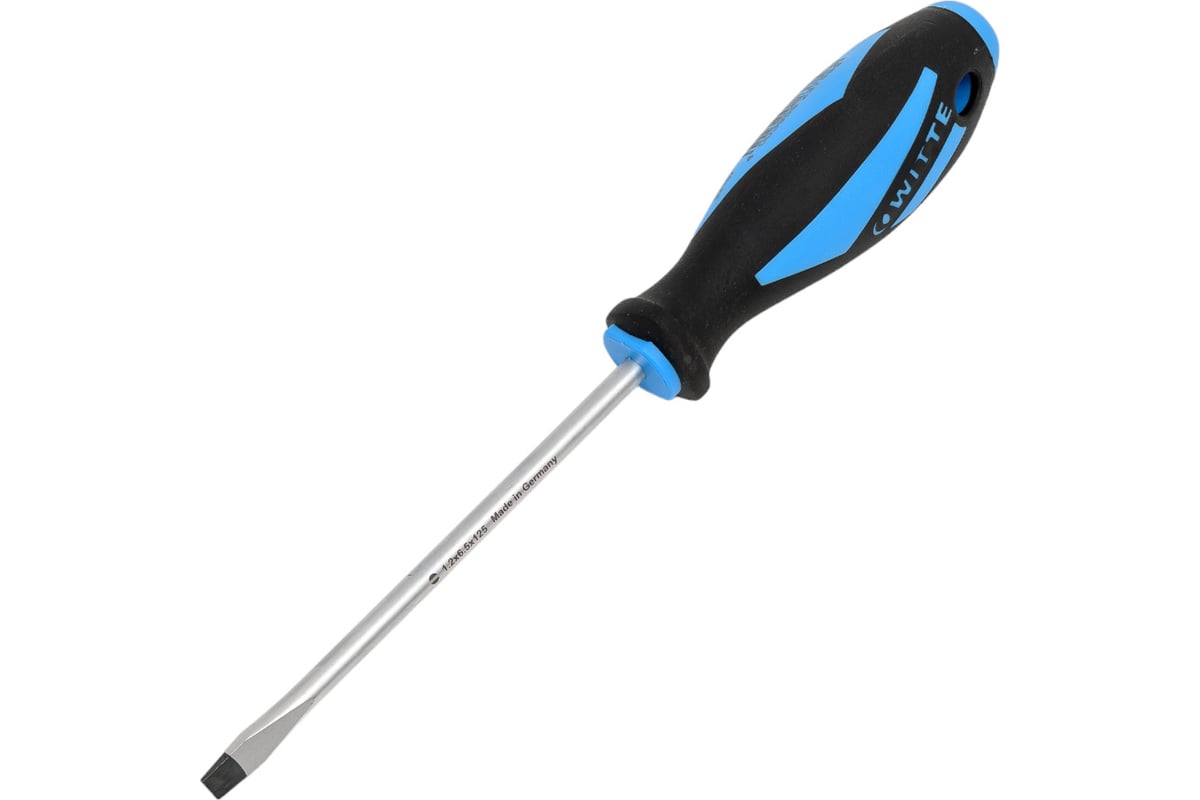 Слесарная шлицевая отвертка WITTE MAXX 1,2х6,5х125 мм 531072016