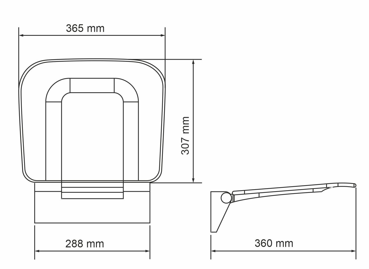 Сиденье для душа WasserKRAFT SS403 белый