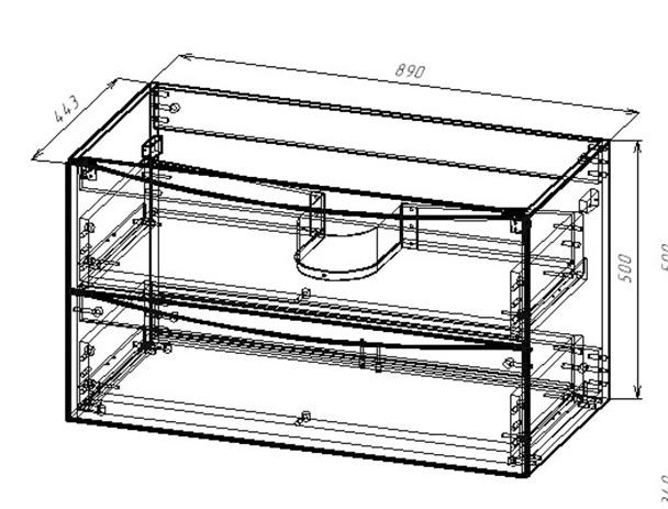 Мебель для ванной Vincea Mia 90 см (под раковину VCB-3M900) V.Oak