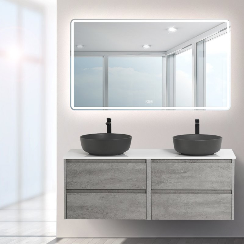 Мебель для ванной BelBagno Kraft 120 см со столешницей Cemento Grigio