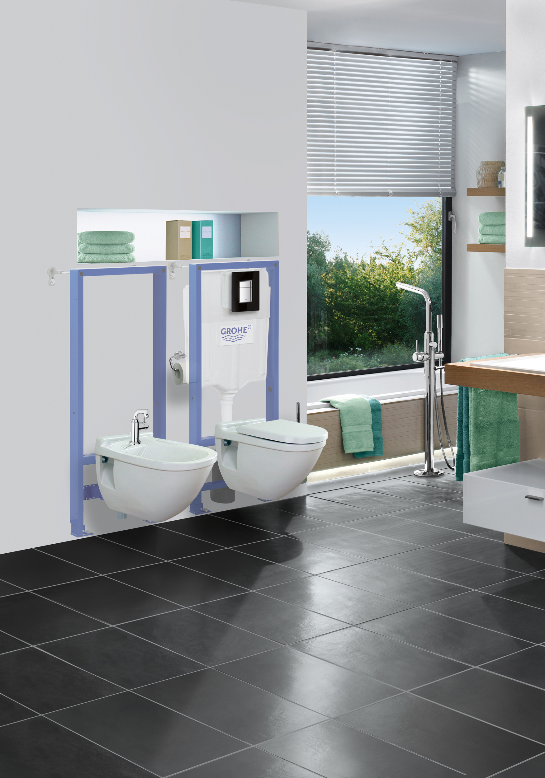 Инсталляция для унитаза Grohe Rapid SL 38775001 4 в 1 с кнопкой