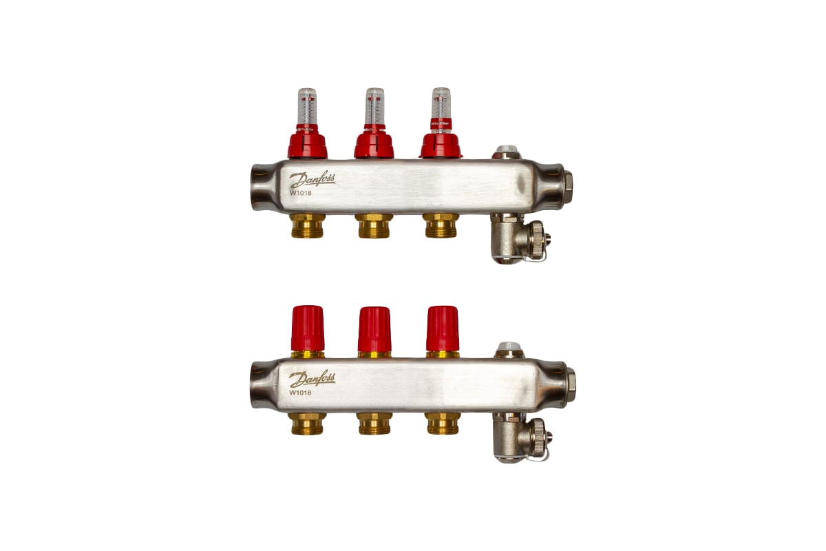 Коллекторы Danfoss SSM-3F с расходомерами 3 контура 088U0753