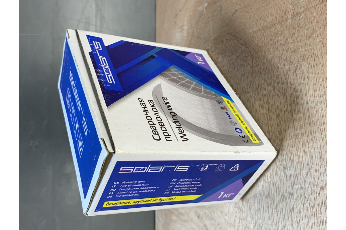 Проволока сварочная FLUX E71T-GS 1 мм, 1 кг, без газа, порошковая Solaris WM-E71TGS-10010